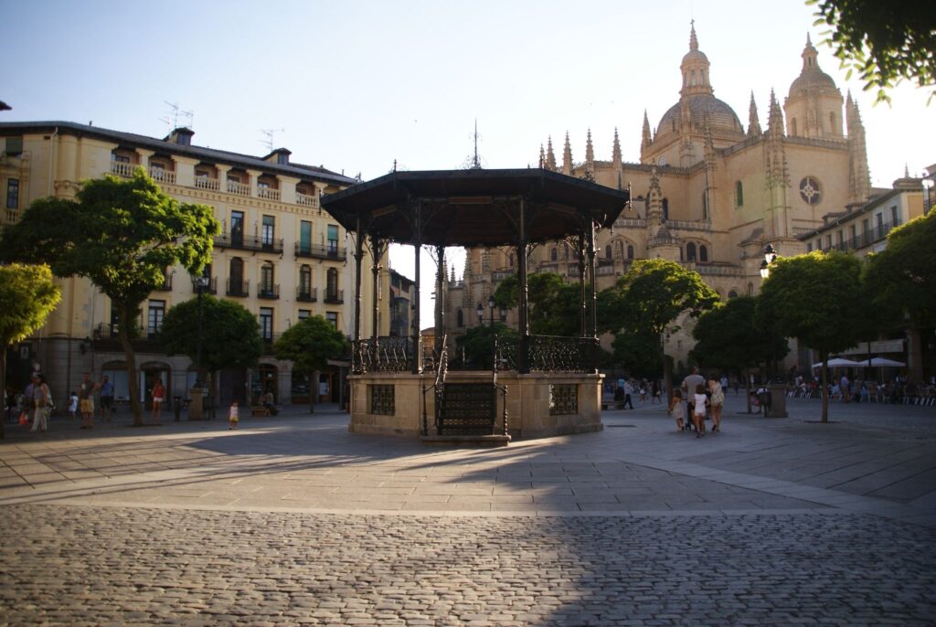 View of the cathedral in Segovia