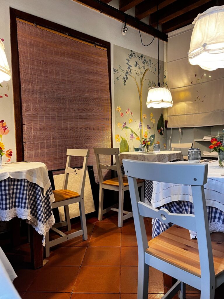 View inside a restaurant in Segovia, Spain